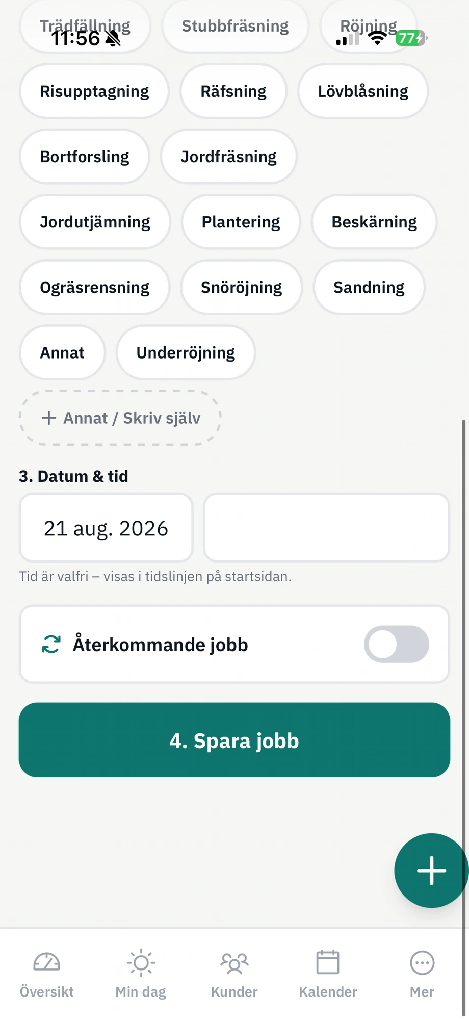Datum & återkommande